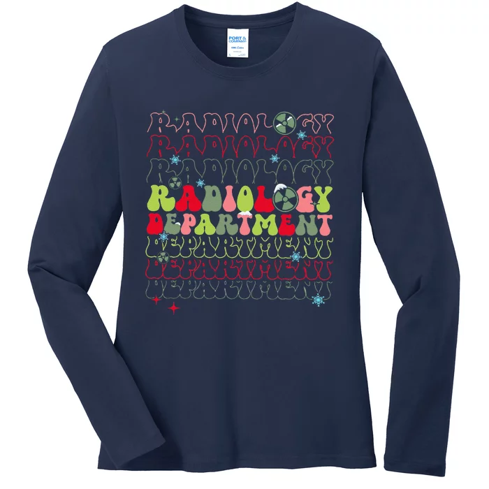 Radiology Department Christmas Xray Tech Team Rad Tech Ladies Long Sleeve Shirt