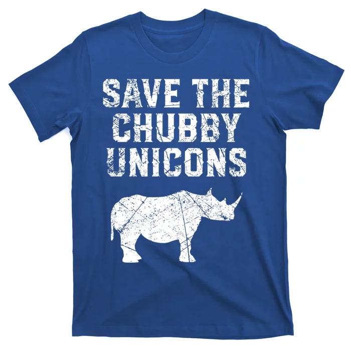 Rhinoceros Design Cool Gift Save The Chubby Unicorns Gift T-Shirt