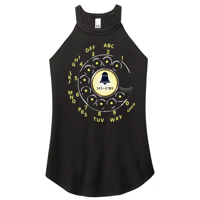 Rotary Dial Classic Phone Women’s Perfect Tri Rocker Tank