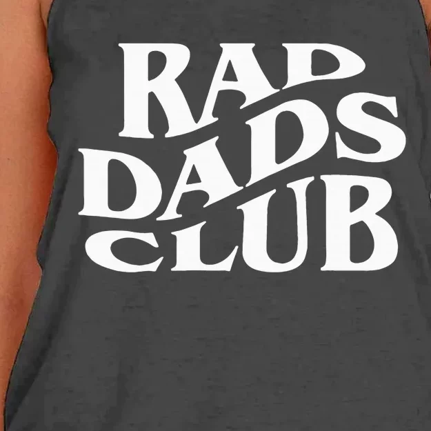 Rad Dads Club Funny FatherS Day Rad Dad Women's Knotted Racerback Tank