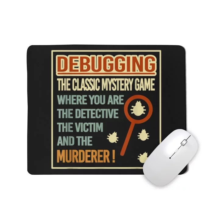 Retro Debugging Computer Science Programmers Coding Mousepad