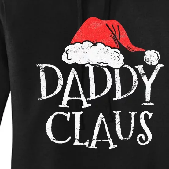 Retro Daddy Claus Gift Funny Christmas Santa Costume Dad Women's Pullover Hoodie