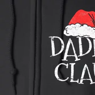 Retro Daddy Claus Gift Funny Christmas Santa Costume Dad Full Zip Hoodie