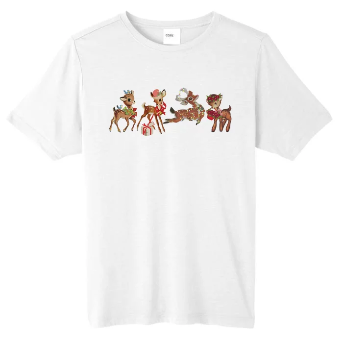 Retro Deer Christmas Baby Deer Xmas Reindeer Lover ChromaSoft Performance T-Shirt