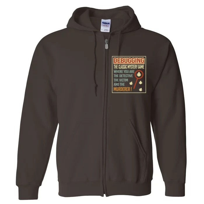 Retro Debugging Computer Science Programmers Coding Full Zip Hoodie