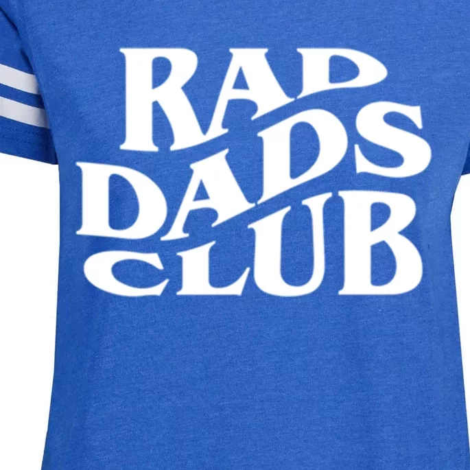 Rad Dads Club (Front+Back) Funny FatherS Day Rad Dad Cute Gift Enza Ladies Jersey Football T-Shirt