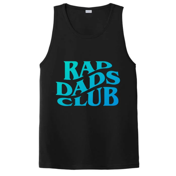 Rad Dads Club (Front+Back) Funny FatherS Day Rad Dad Cute Gift Performance Tank