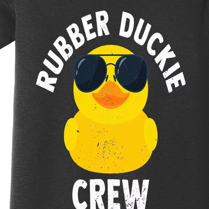 Rubber Duckie Crew Funny Rubber Duck Baby Bodysuit