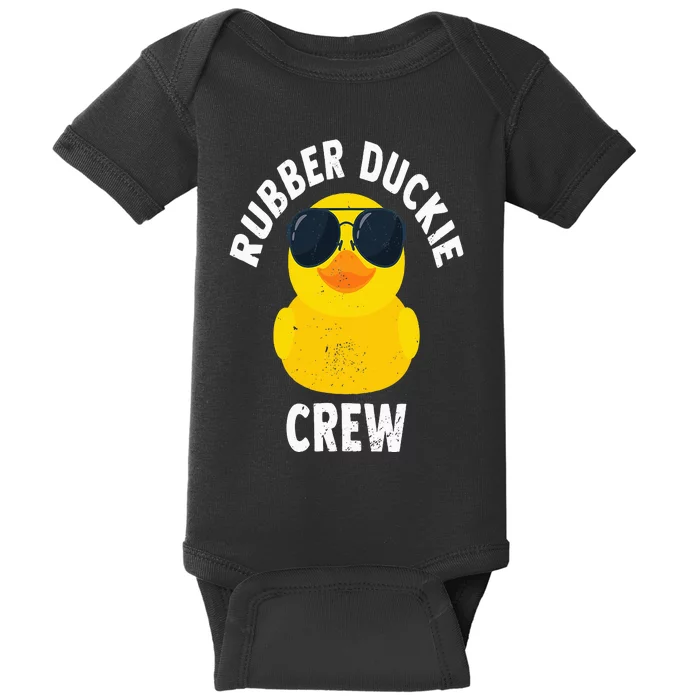 Rubber Duckie Crew Funny Rubber Duck Baby Bodysuit