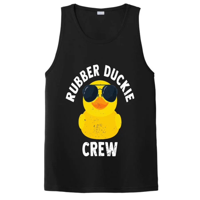 Rubber Duckie Crew Funny Rubber Duck Performance Tank