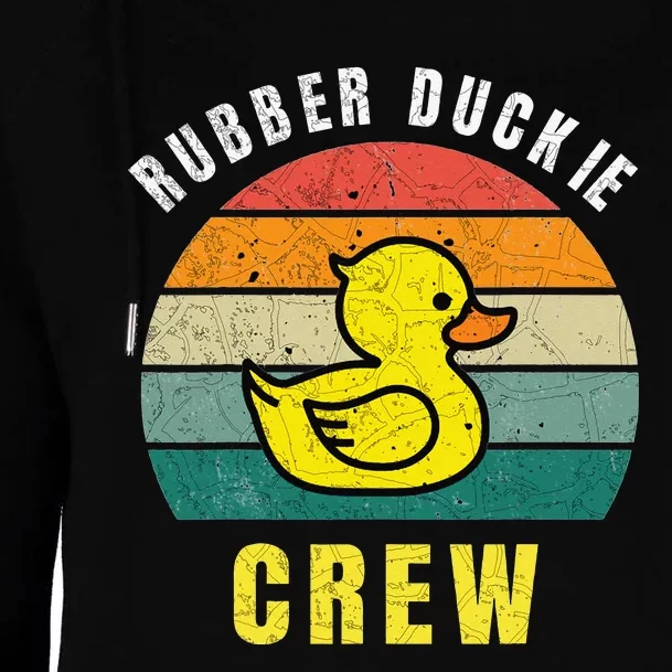 Rubber Duckie Crew Funny Rubber Duck Womens Funnel Neck Pullover Hood