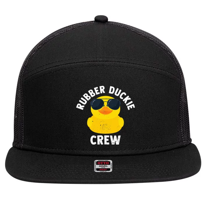 Rubber Duckie Crew retro Rubber Duck 7 Panel Mesh Trucker Snapback Hat