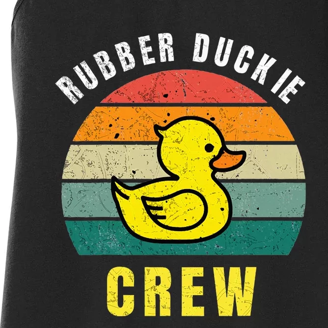 Rubber Duckie Crew Funny Rubber Duck Women's Racerback Tank