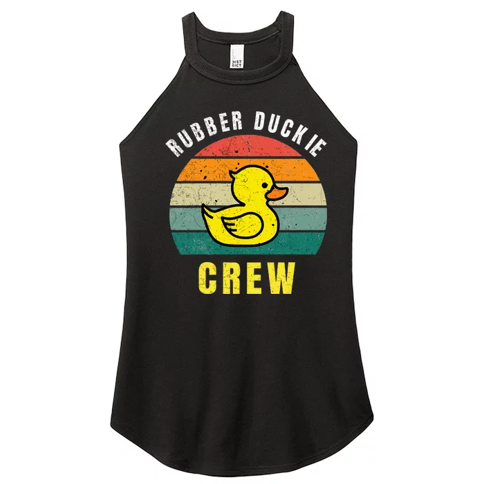 Rubber Duckie Crew Funny Rubber Duck Women’s Perfect Tri Rocker Tank