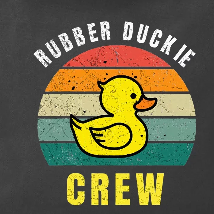 Rubber Duckie Crew Funny Rubber Duck Zip Tote Bag