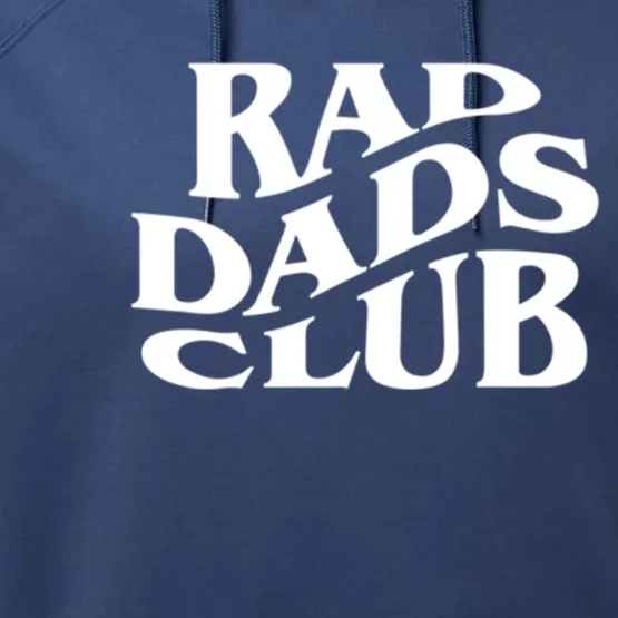 Rad Dads Club (Front+Back) Funny FatherS Day Rad Dad Gift Performance Fleece Hoodie