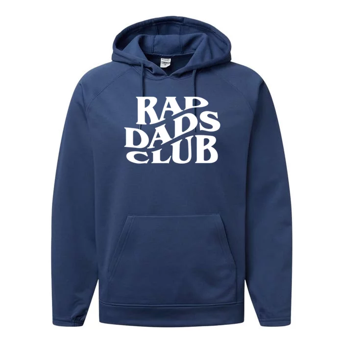 Rad Dads Club (Front+Back) Funny FatherS Day Rad Dad Gift Performance Fleece Hoodie