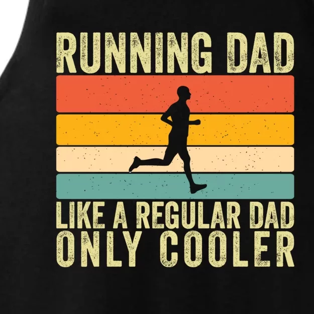 Running Dad Design For Father Day Marathon Runner Gift Ladies Tri-Blend Wicking Tank