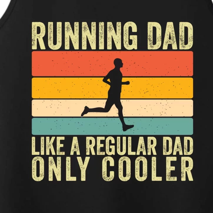 Running Dad Design For Father Day Marathon Runner Gift Performance Tank