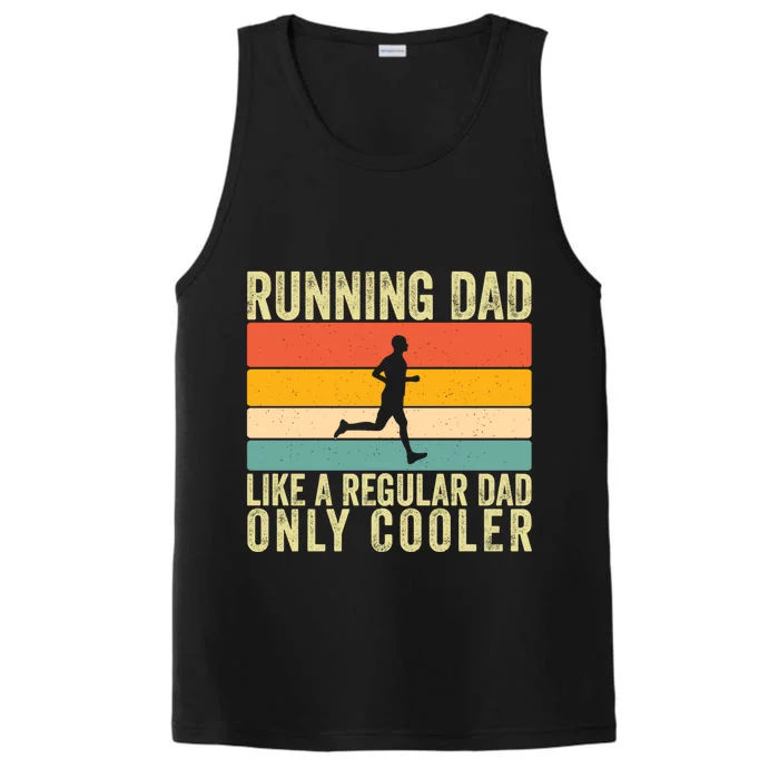 Running Dad Design For Father Day Marathon Runner Gift Performance Tank