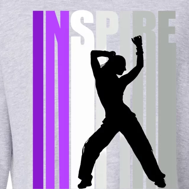 Retro Dance Dances Inspire Inspiring Teen Moves Cool Gift Cropped Pullover Crew