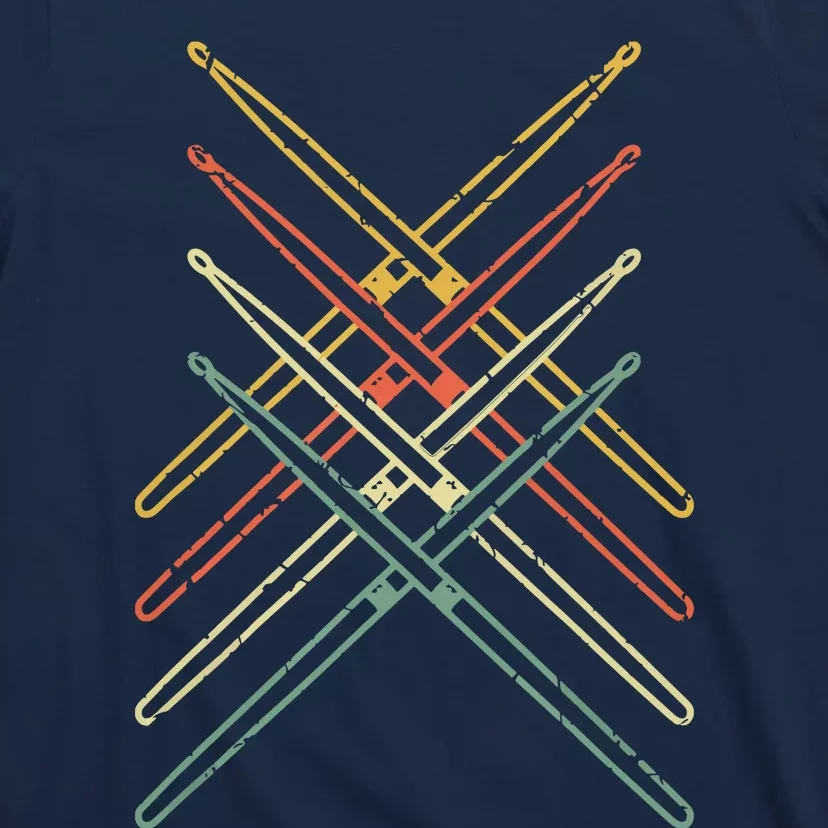 Retro Drumsticks Drummer Gifts Drums T-Shirt