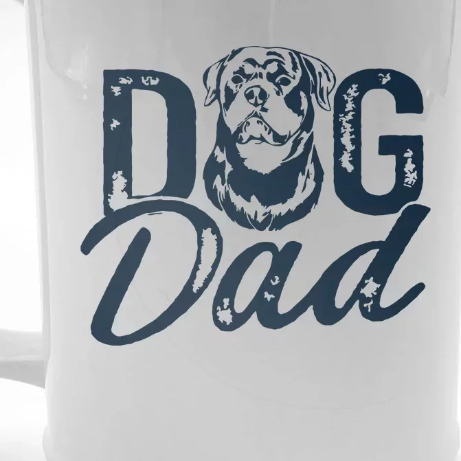 Rottweiler Dog Dad Rottie Front & Back Beer Stein