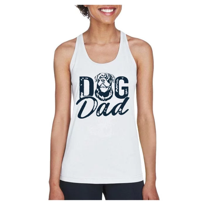 Rottweiler Dog Dad Rottie Women's Racerback Tank