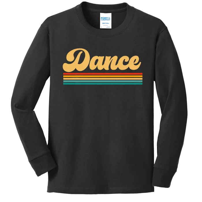 Retro Dance Dancing Dancer Kids Long Sleeve Shirt