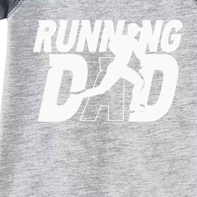 Running Dad Daddy Father Jogging Papa Father's Day Infant Baby Jersey Bodysuit