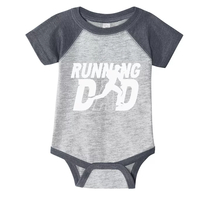 Running Dad Daddy Father Jogging Papa Father's Day Infant Baby Jersey Bodysuit