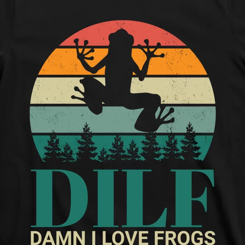 Retro Dilf Damn I Love Frogs T-Shirt