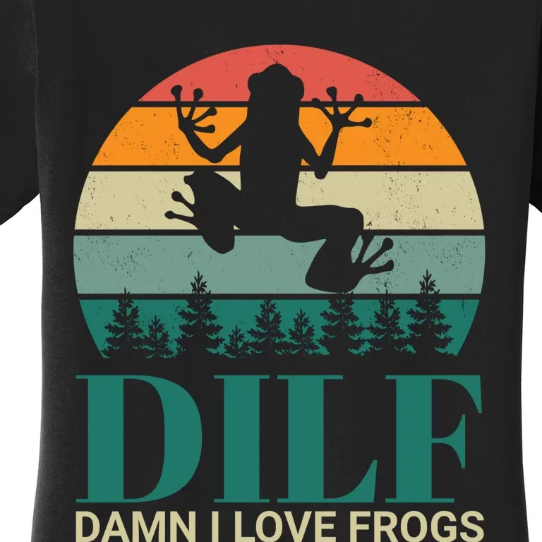 Retro Dilf Damn I Love Frogs Women's T-Shirt