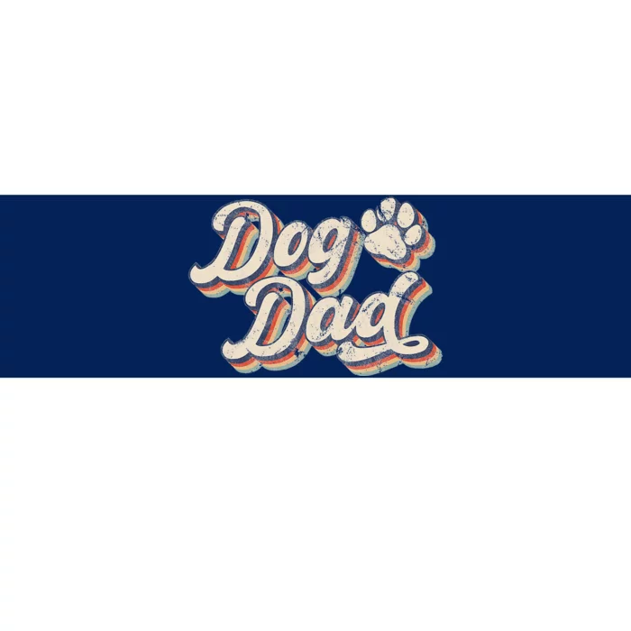 Retro Dog Dad Fathers Day Bumper Sticker