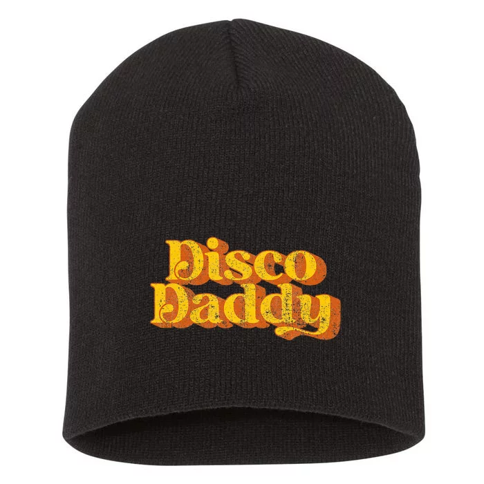 Retro Disco Daddy Funny Vintage 70S Party Matching Costume Short Acrylic Beanie