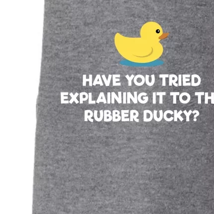 Rubber Duck Debugging Funny Explaining Programmer Coder Gift Doggie 3-End Fleece Hoodie