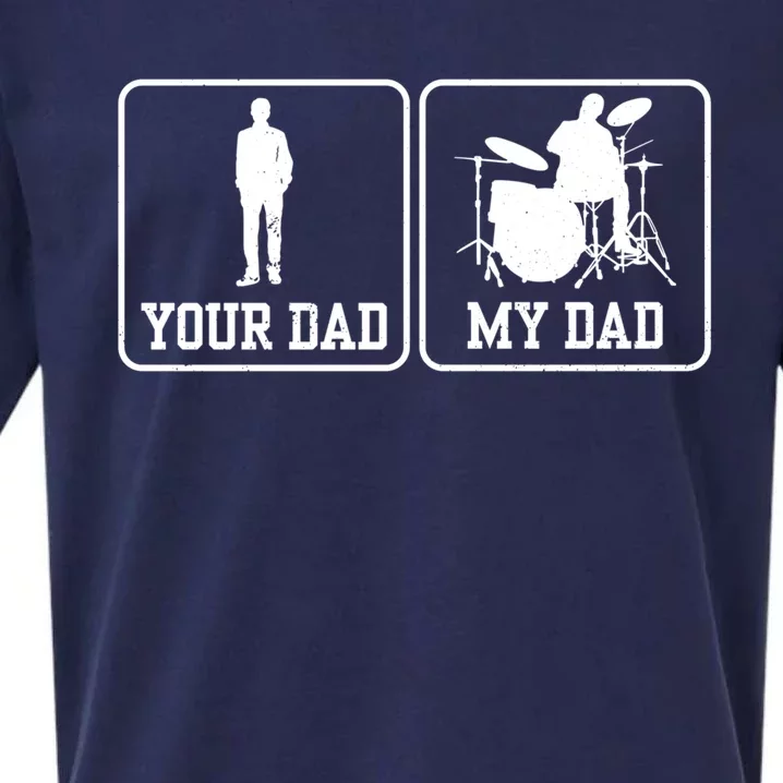 Rock Drummer Dad My Rockband Rockstar Daddy Gift Sueded Cloud Jersey T-Shirt