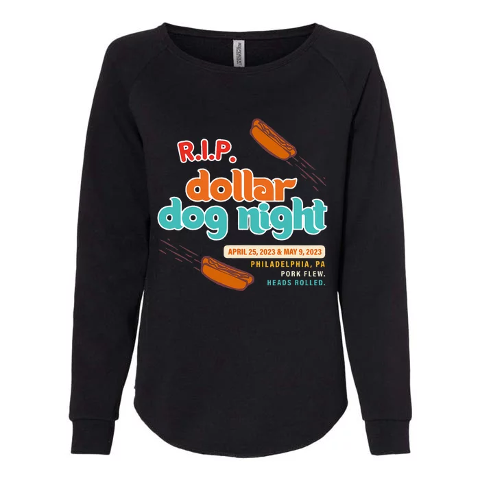 R.I.P Dollar Dog Night Womens California Wash Sweatshirt