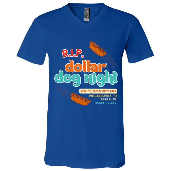 R.I.P Dollar Dog Night V-Neck T-Shirt