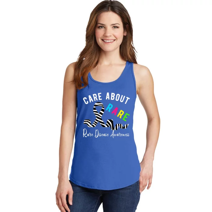 Rare Disease Day Care About Rare Disease Awareness Ladies Essential Tank