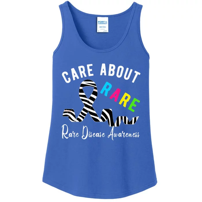 Rare Disease Day Care About Rare Disease Awareness Ladies Essential Tank