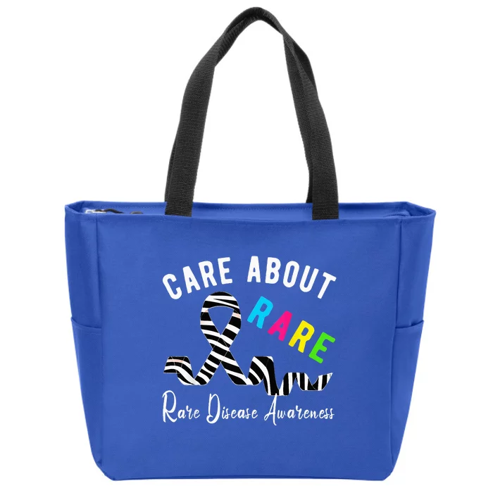 Rare Disease Day Care About Rare Disease Awareness Zip Tote Bag