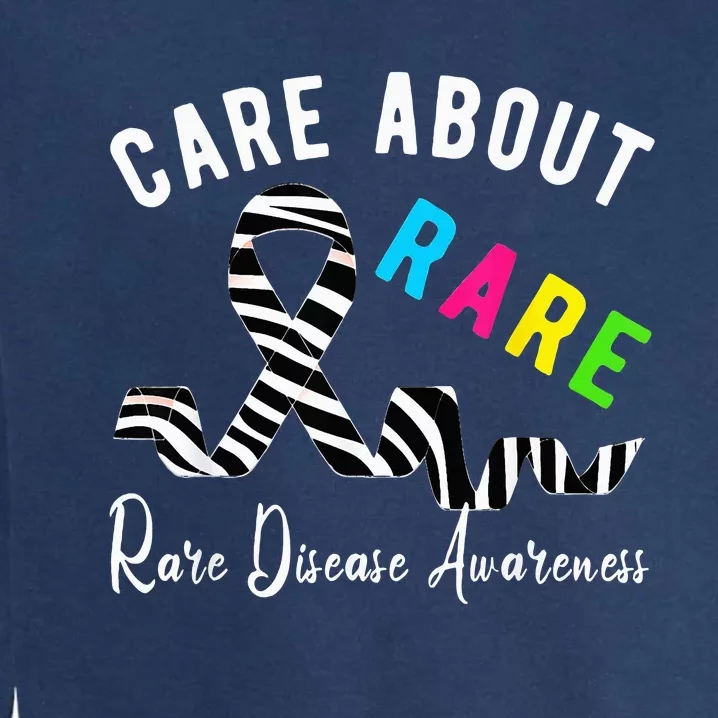 Rare Disease Day Care About Rare Disease Awareness Garment-Dyed Sweatshirt