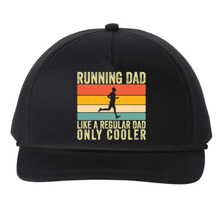 Running Dad Design For Father Day Marathon Runner Great Gift Snapback Five-Panel Rope Hat