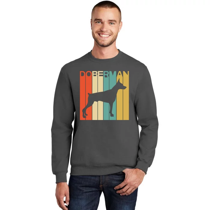 Retro Doberman Dog Silhouette Dog Lover Animals Tall Sweatshirt