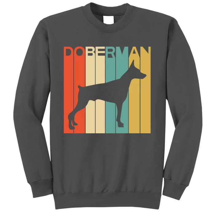 Retro Doberman Dog Silhouette Dog Lover Animals Tall Sweatshirt