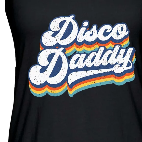 Retro Disco Daddy 60s 70s Party Costume Dad Ladies Essential Flowy Tank