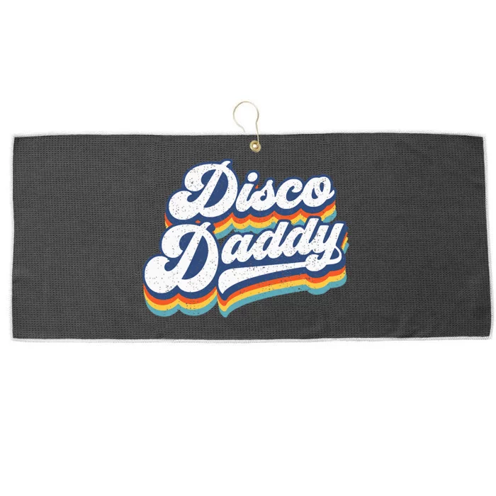 Retro Disco Daddy 60s 70s Party Costume Dad Large Microfiber Waffle Golf Towel