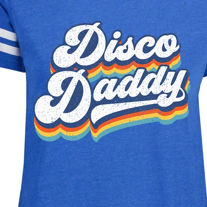 Retro Disco Daddy 60s 70s Party Costume Dad Enza Ladies Jersey Football T-Shirt