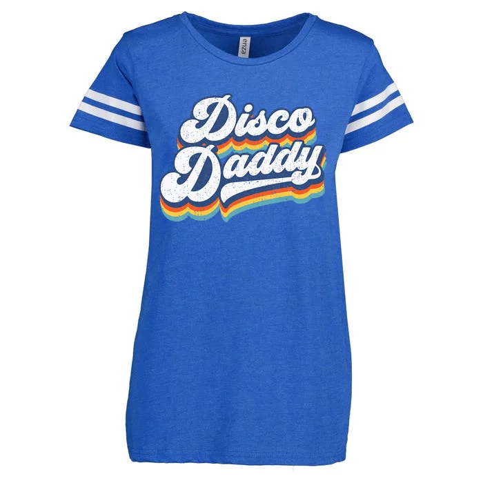 Retro Disco Daddy 60s 70s Party Costume Dad Enza Ladies Jersey Football T-Shirt